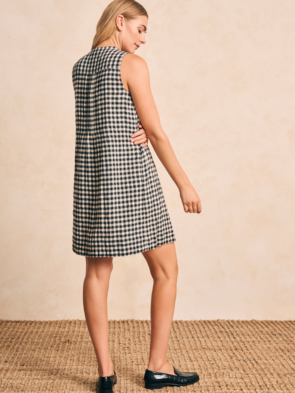 Isha Gingham Dress - Moonlit Gingham