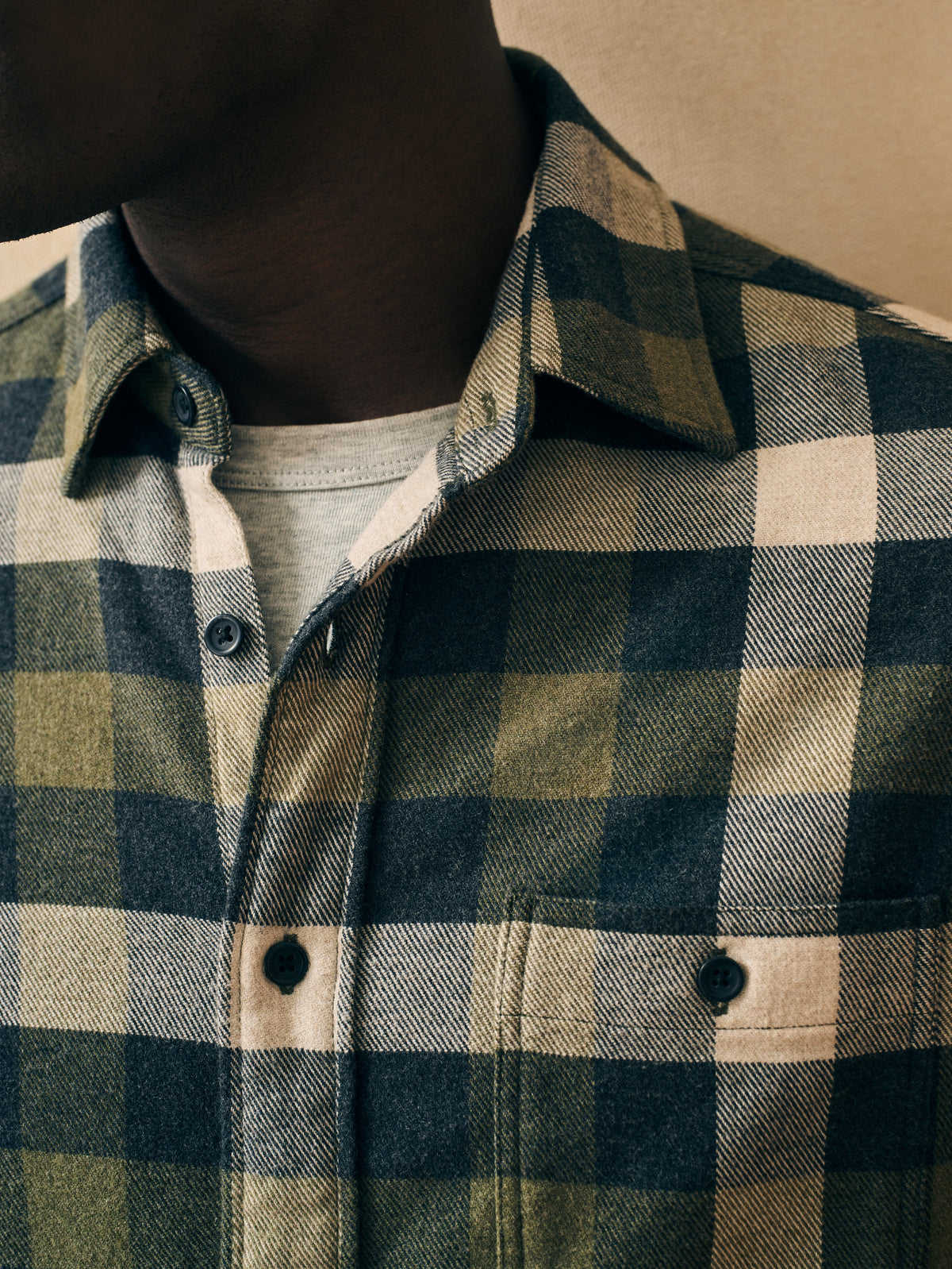 The Super Brushed Flannel By Faherty In Ten Mile Buffalo