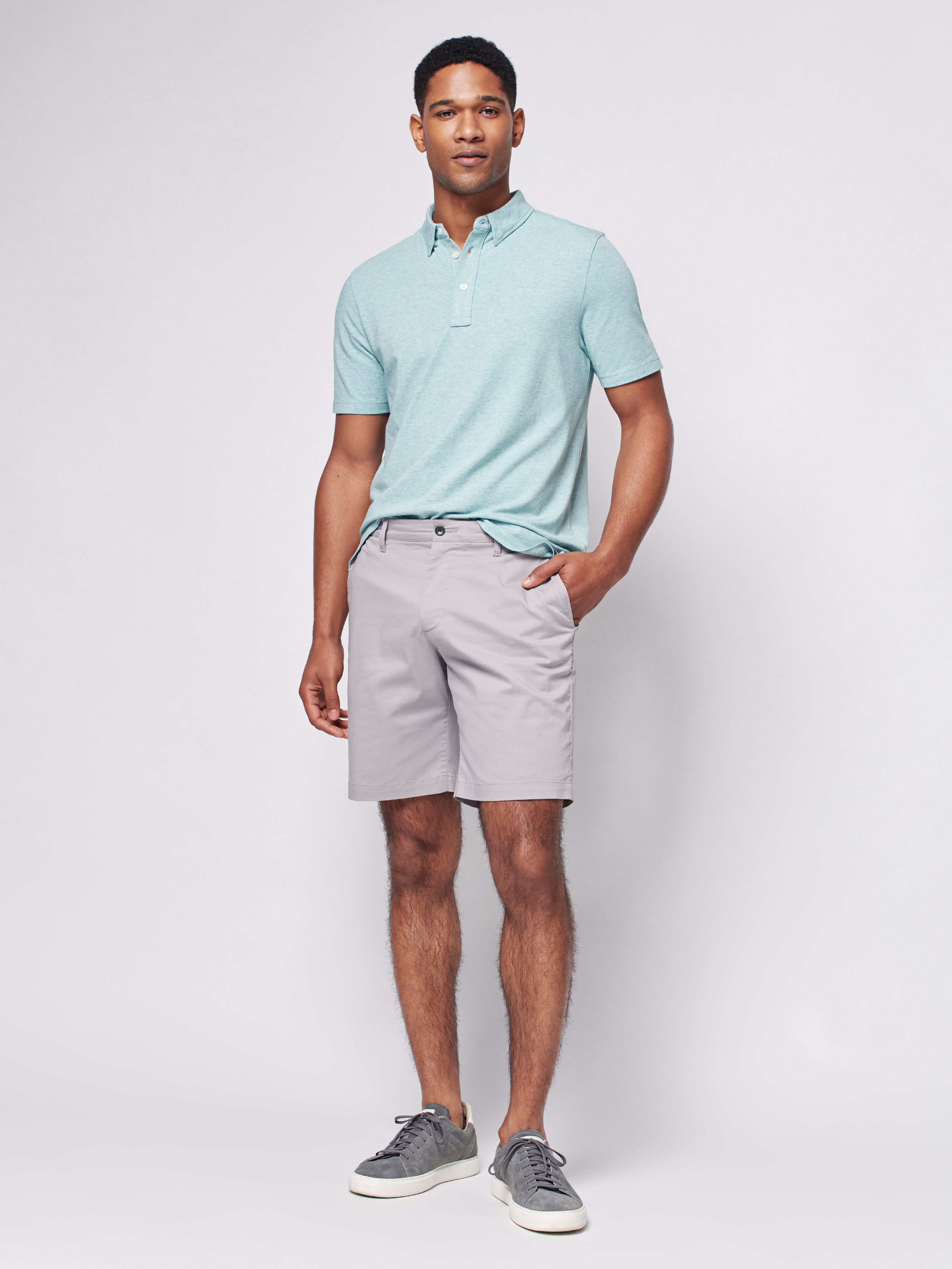 Movement Chino Short - Fossil - (9" Inseam)