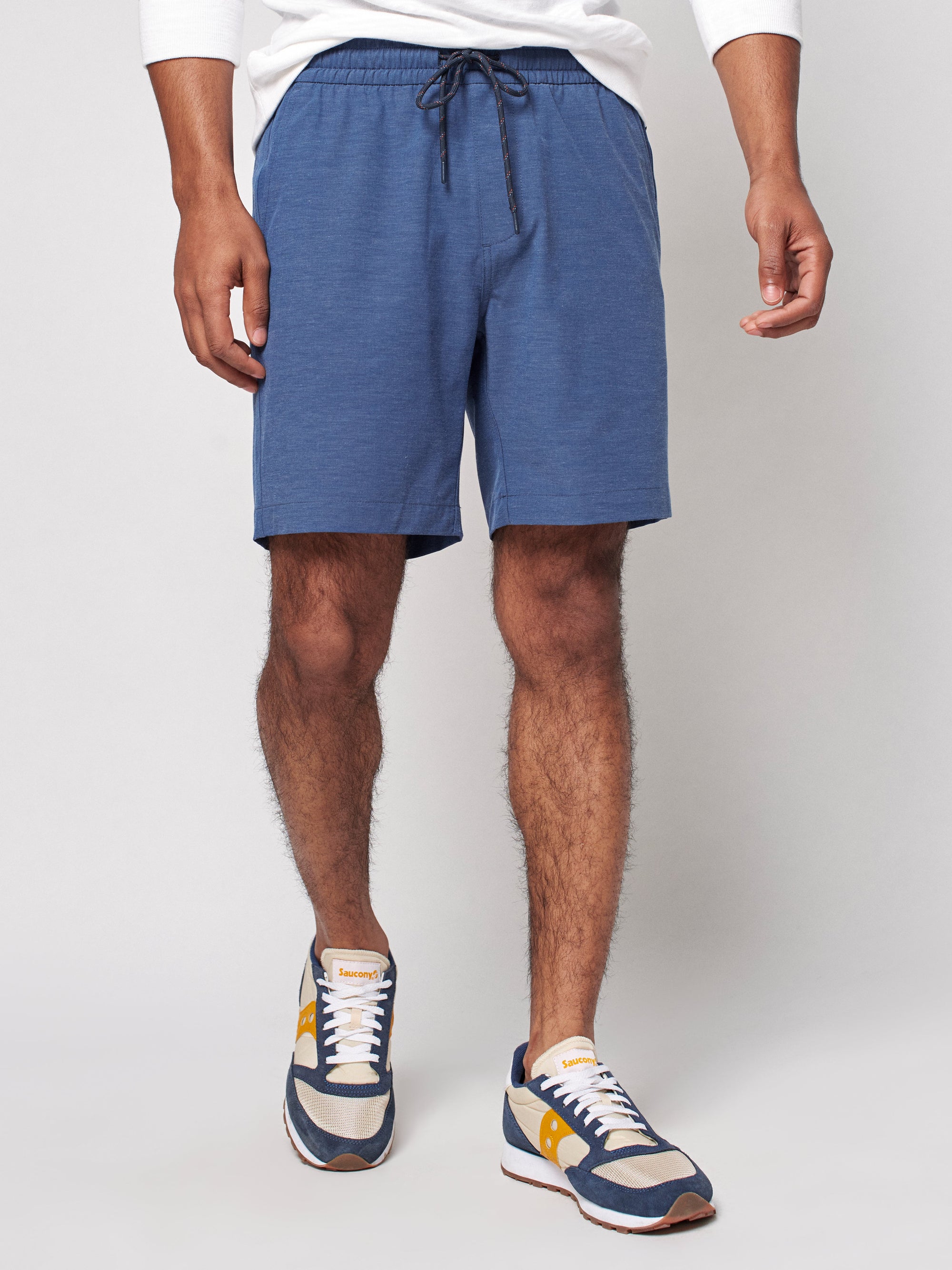 Drawstring All Day Shorts - Navy - (8" Inseam)