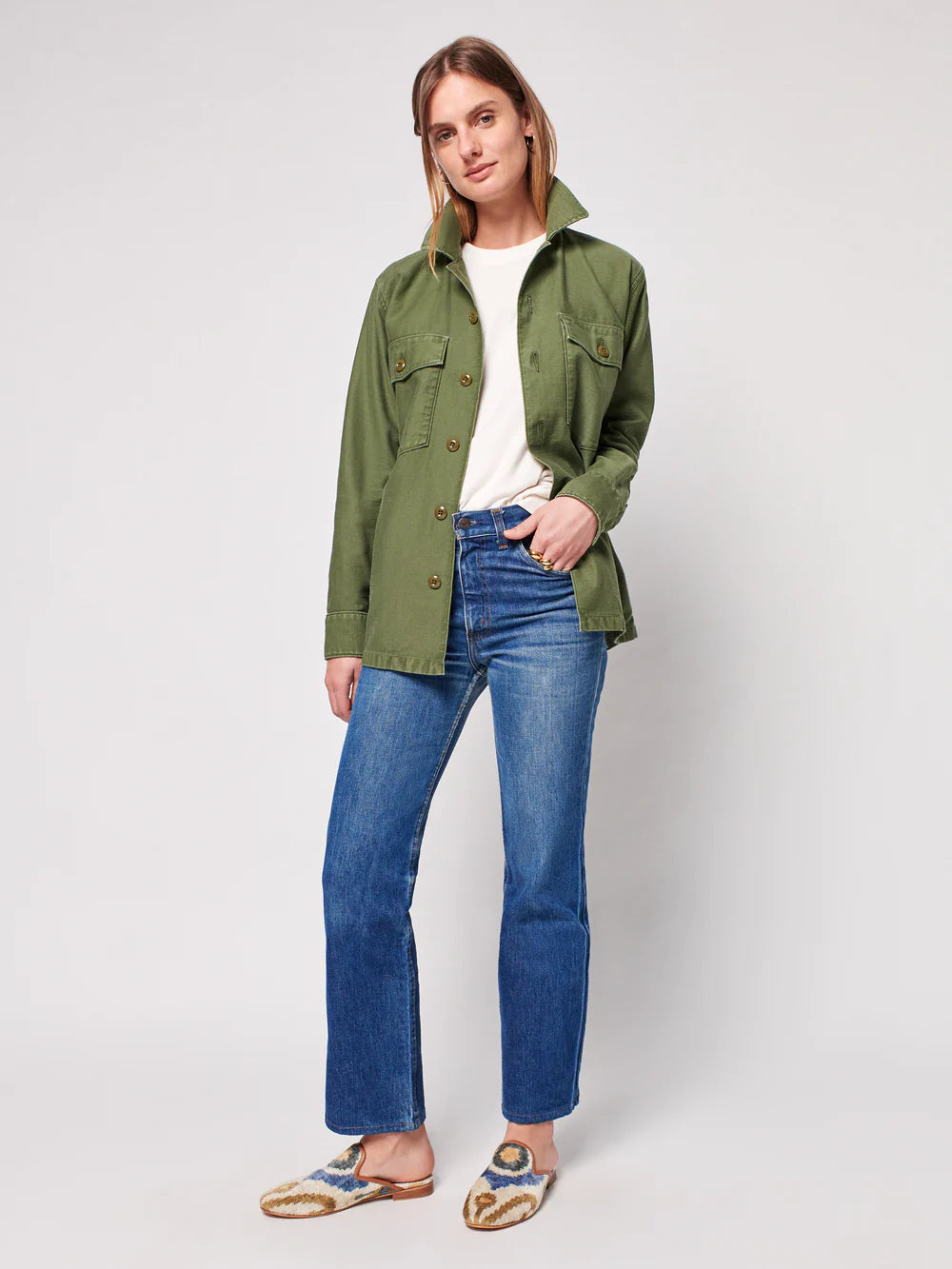 Savannah Cotton Overshirt - Fatigue