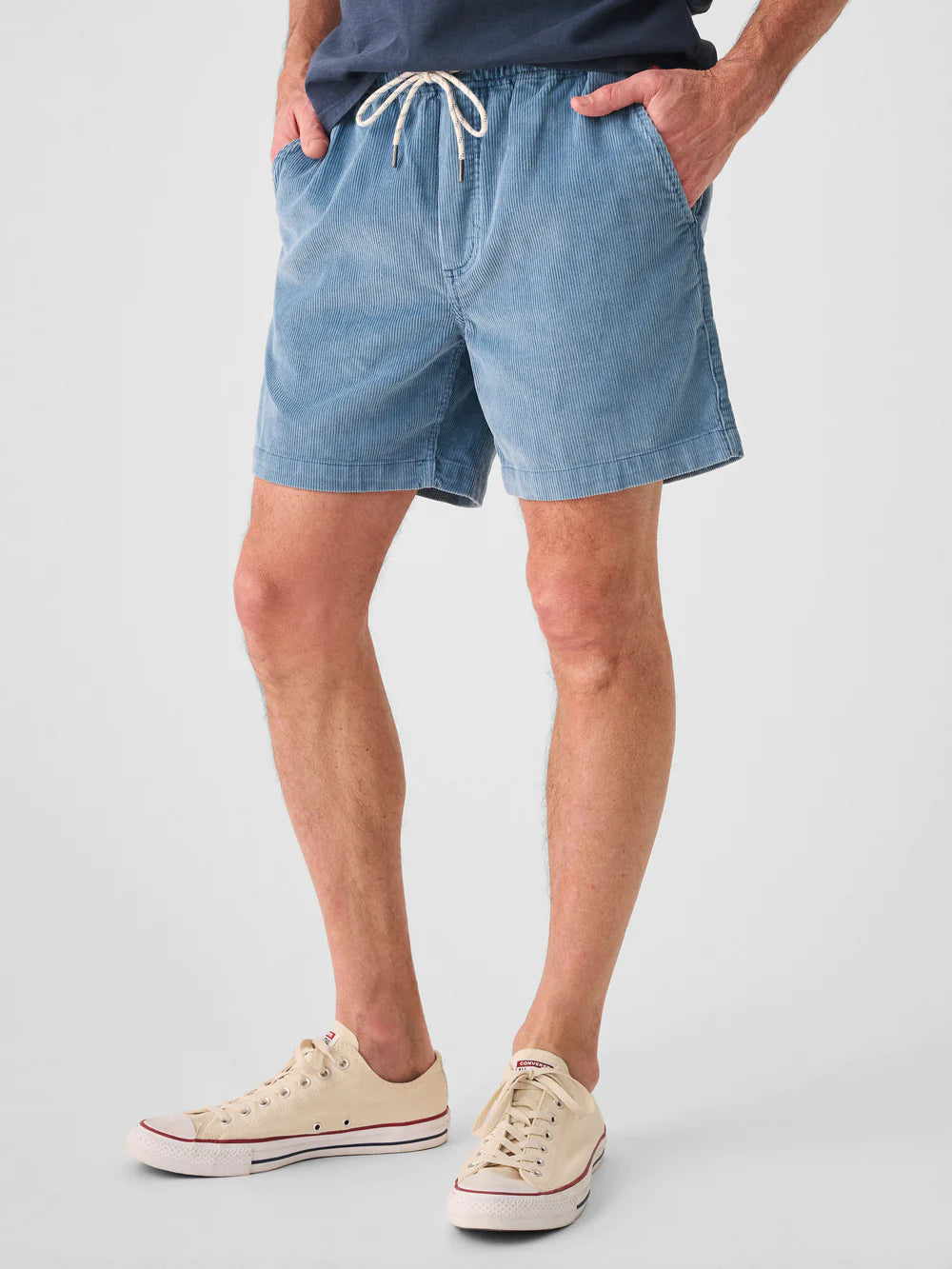 Drawstring Cord Short - Dune Blue - (6&quot; Inseam)