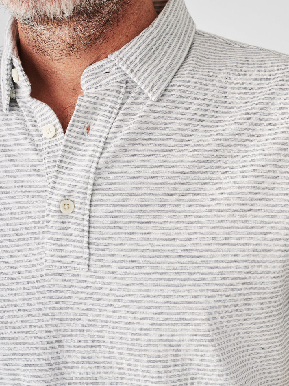 Movement™ Short Sleeve Polo - Dune Stripe Grey