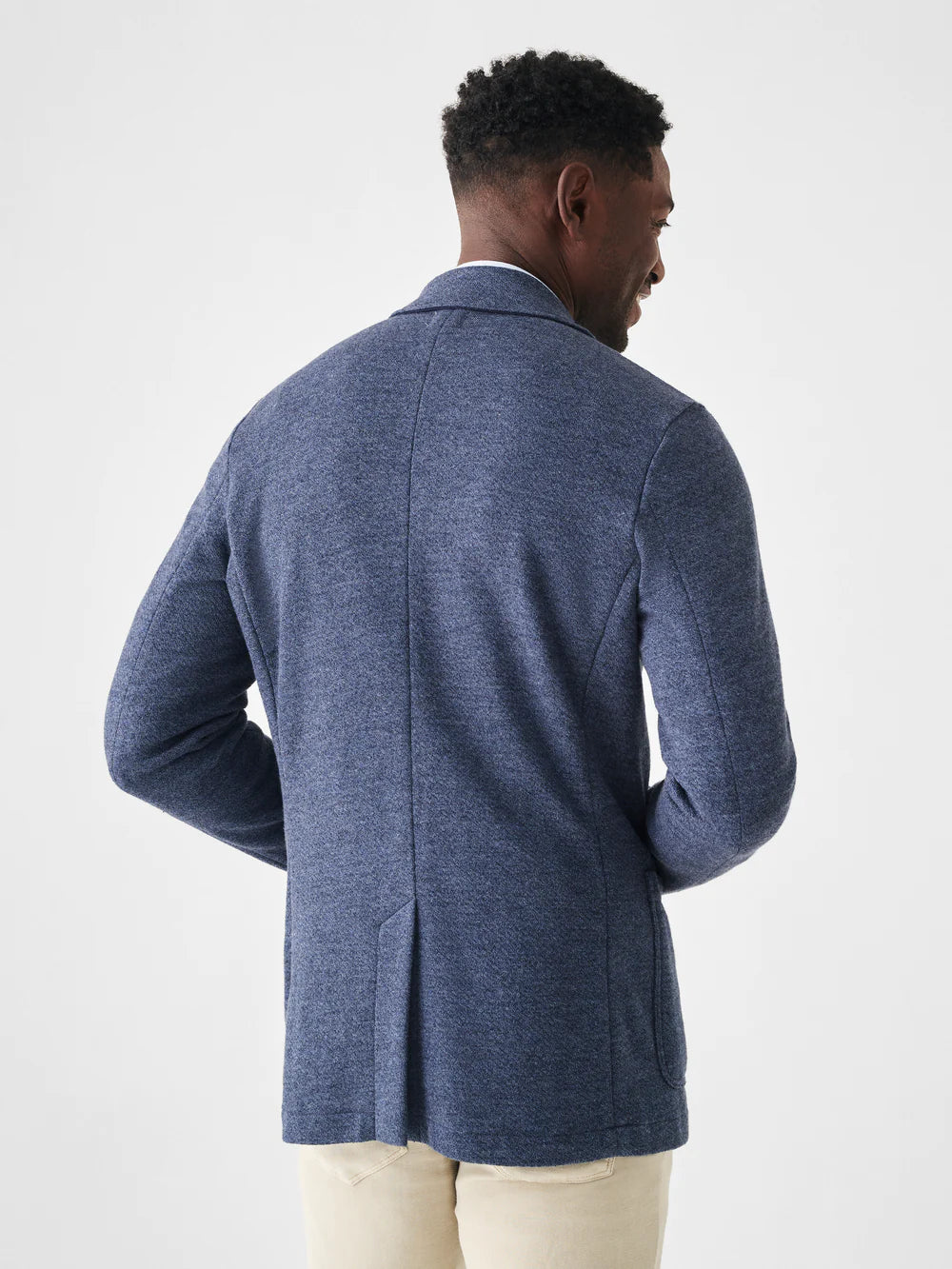 Inlet Knit Blazer - Deep Navy Melange