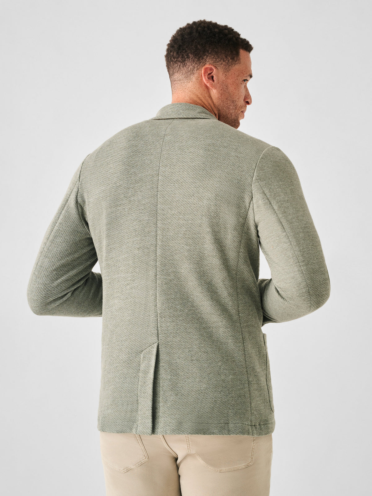 Inlet Knit Blazer - Olive Brush Melange