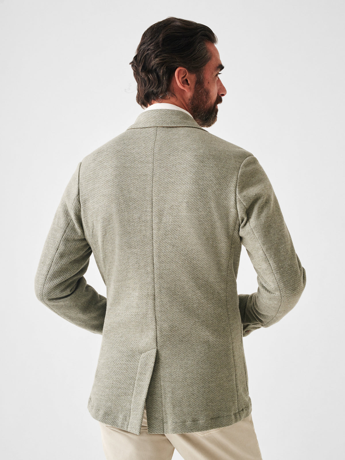 Inlet Knit Blazer - Olive Brush Melange