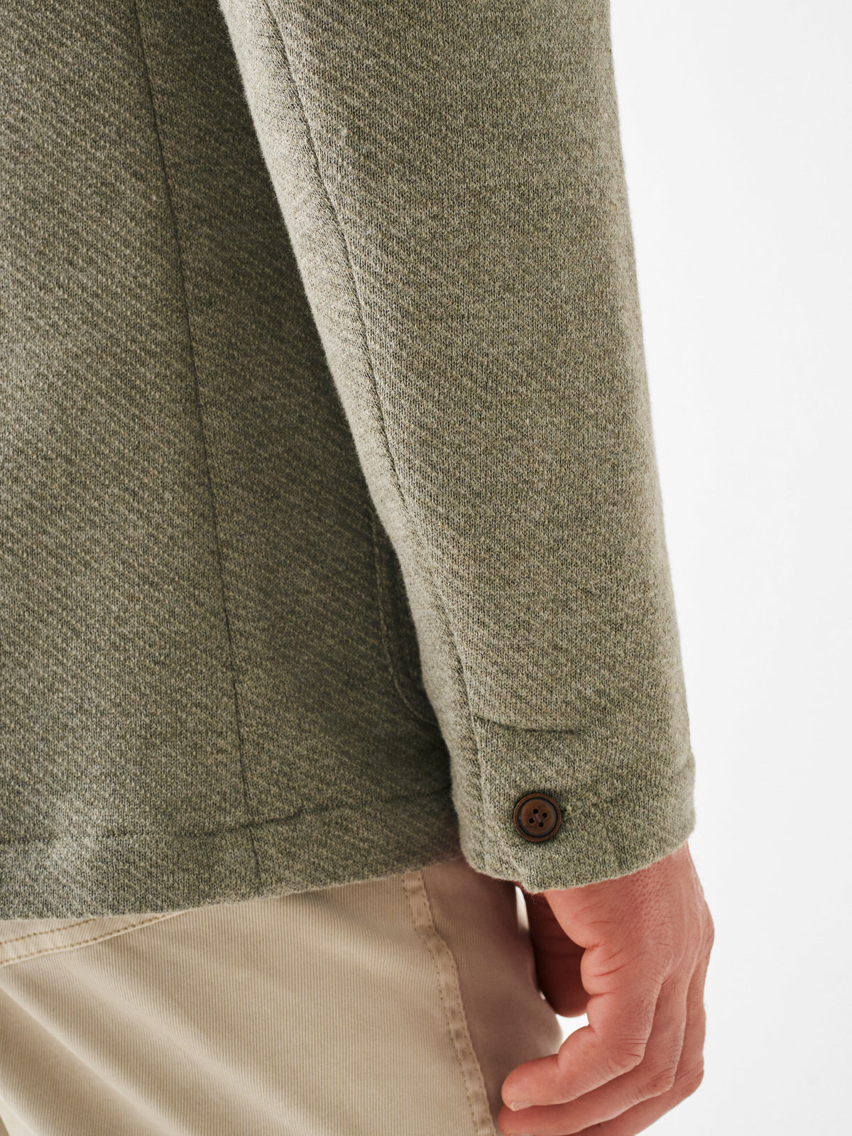 Inlet Knit Blazer - Olive Brush Melange