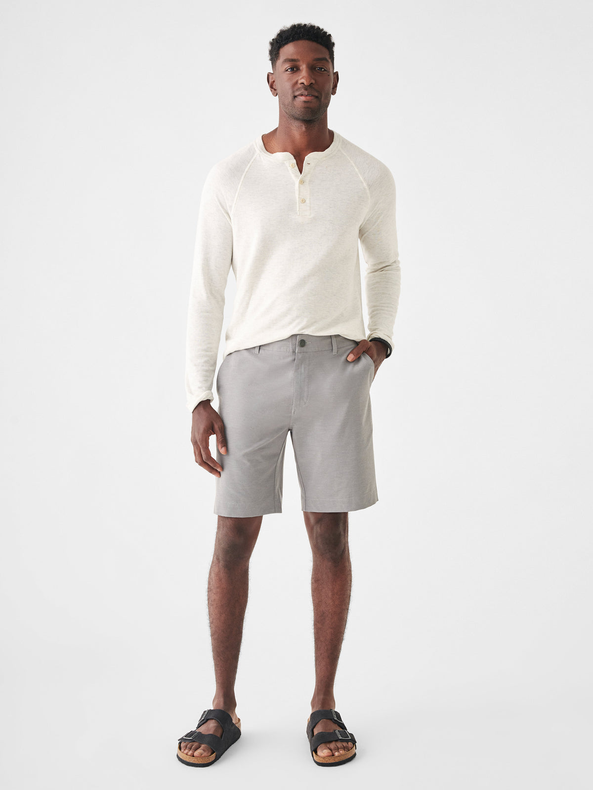 The Belt Loop All Day Shorts (9&quot;) By Faherty In Ice Grey