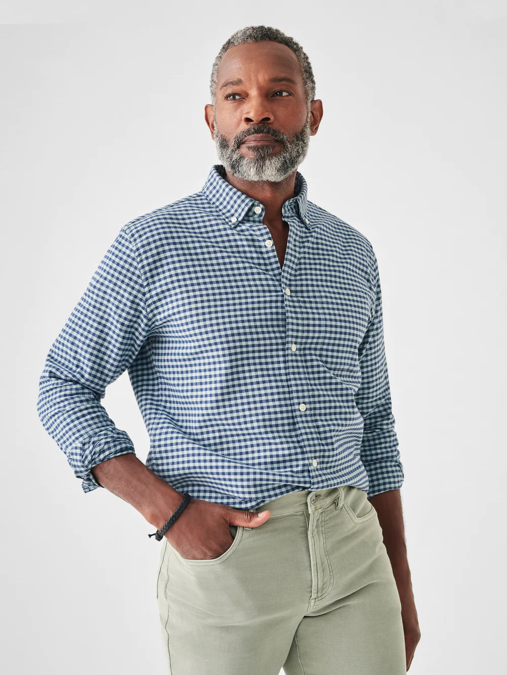 Stretch Oxford Shirt - Ocean Teal Gingham