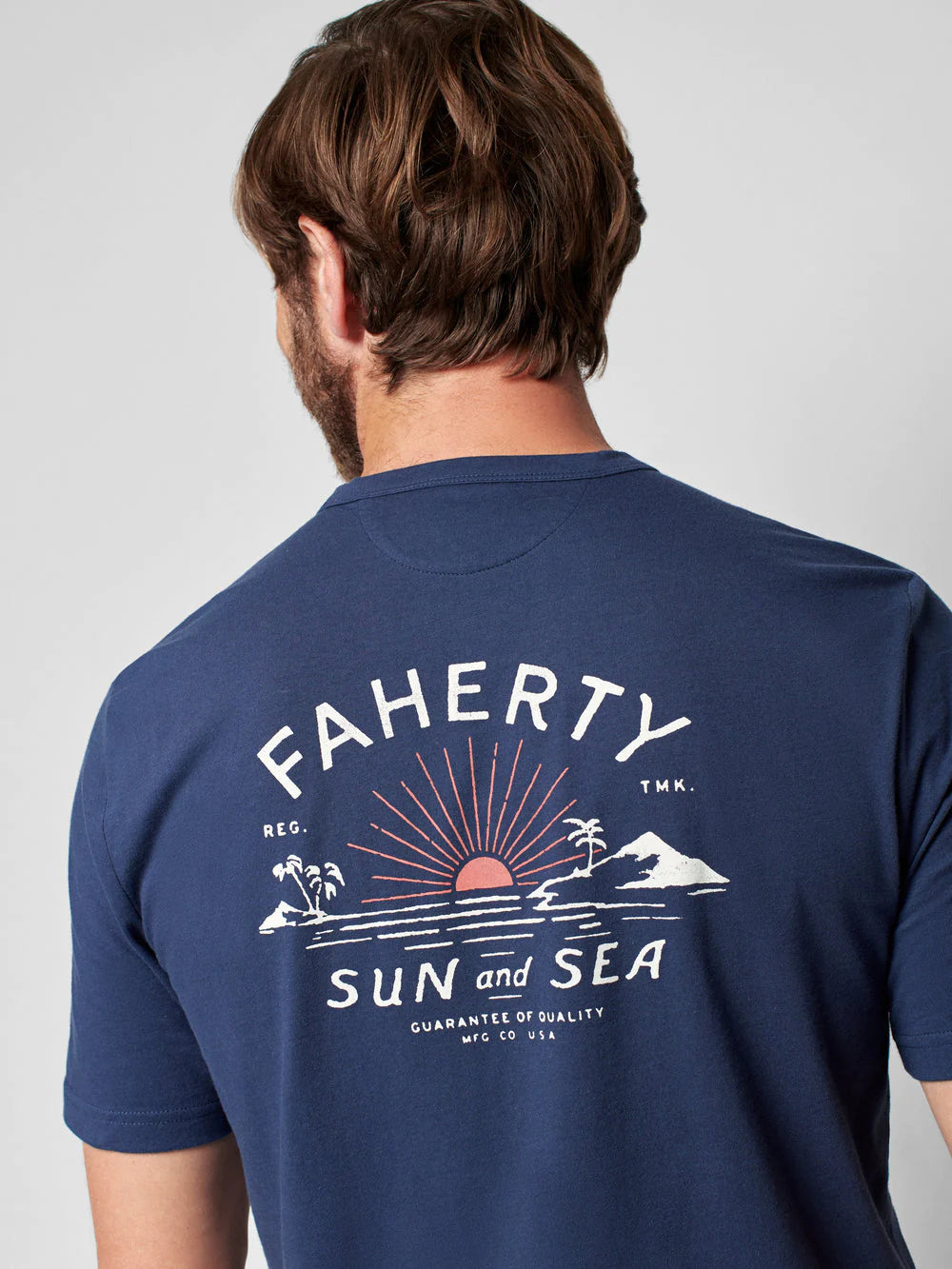 Graphic Sun and Sea Tee - Blue Nights