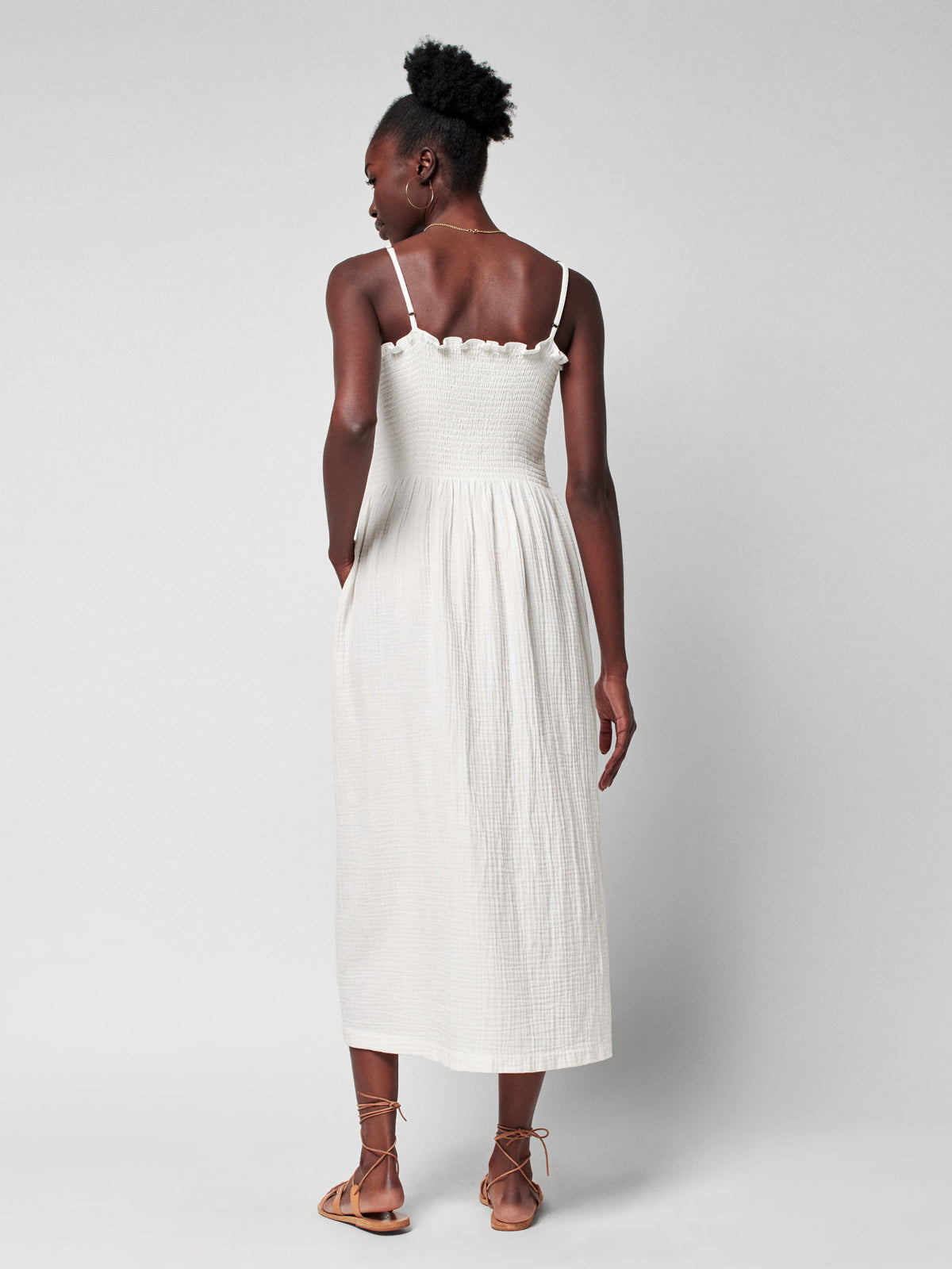 Dream Cotton Gauze Lakeview Dress - White